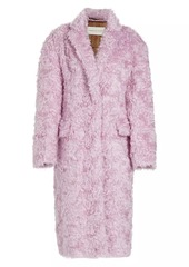 Dries Van Noten Redys Fuzzy Mohair-Cotton Coat