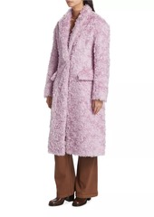 Dries Van Noten Redys Fuzzy Mohair-Cotton Coat