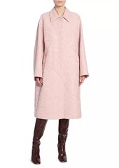 Dries Van Noten Roolsy Textured Cotton & Silk A-Line Coat