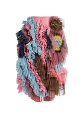 Dries Van Noten Ruffle-Embellished Sheer Skirt