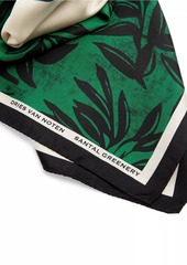 Dries Van Noten Santal Greenery Silk Foulard Scarf