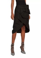 Dries Van Noten Sispy Gathered Linen-Blend Midi-Skirt