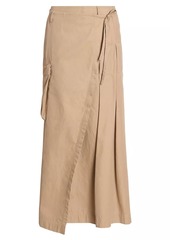 Dries Van Noten Skilt Cotton Cargo Maxi Skirt