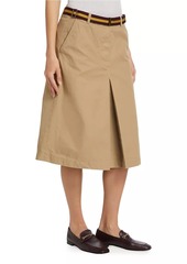 Dries Van Noten Sulia Cotton Midi-Skirt