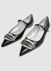 Dsquared2 10mm Gothic Leather Ballerina Flats