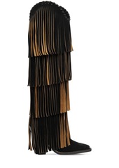 Dsquared2 120mm Western Fringe Suede Tall Boots