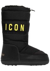 Dsquared2 20mm Icon Nylon & Leather Snow Boots