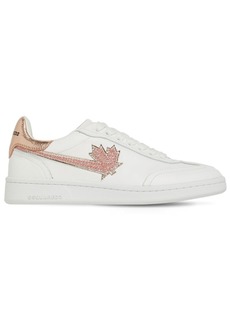 Dsquared2 20mm Stretched Leaf Leather Sneakers