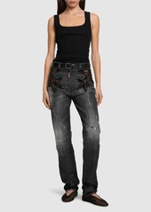 Dsquared2 642 Embellished Stars High Rise Jeans