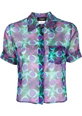 Dsquared2 abstract flower-print short-sleeve shirt