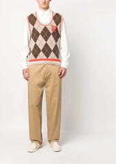 Dsquared2 argyle-patern wool-silk vest