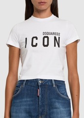 Dsquared2 Be Icon Mini Fit Crop T-shirt