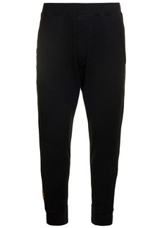 Dsquared2 Black Joggers Pants with Logo x PacMan Print at the Back in Cotton Man