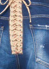 Dsquared2 Boston Distressed Denim Lace-up Jeans