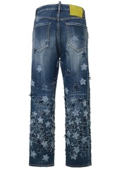 Dsquared2 Boston Embroidered Wide Leg Jeans