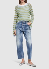 Dsquared2 Boston High Rise Denim Straight Jeans