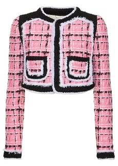 Dsquared2 Bouclé Collarless Cropped Jacket
