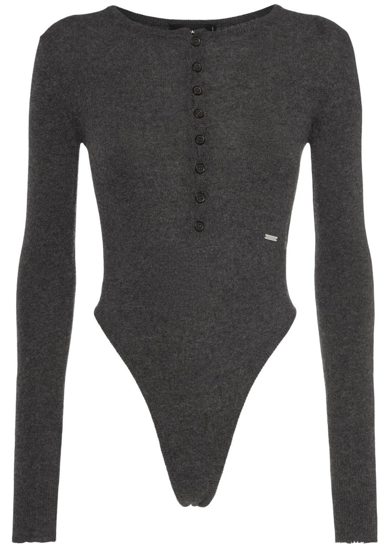 Dsquared2 Buttoned Knit Wool Bodysuit