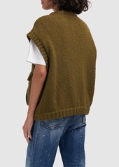 Dsquared2 Buttoned Wool Knit Cardigan Vest