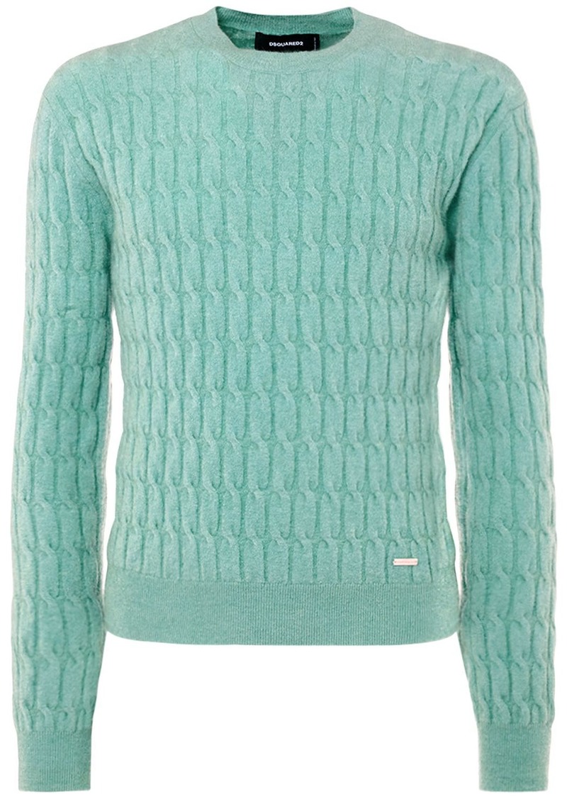 Dsquared2 Cable Knit Mohair Blend Sweater