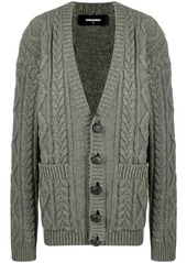 Dsquared2 cable-knit wool cardigan