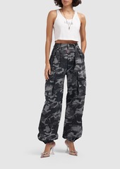 Dsquared2 Camouflage Printed Wide Leg Cargo Pants