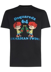 Dsquared2 Canadian Twins Printed Cotton T-shirt