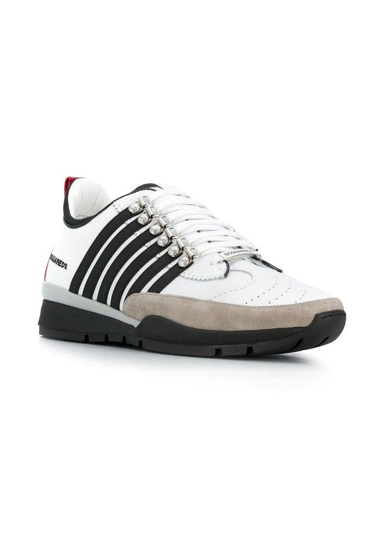 dsquared2 striped panel sneakers