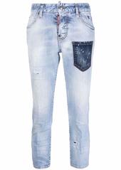 Dsquared2 contrast-pocket cropped jeans