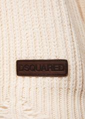 Dsquared2 Cotton Blend Rib Knit Turtleneck Sweater