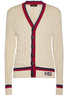 Dsquared2 Cotton Cable Knit Cardigan