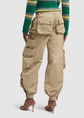 Dsquared2 Cotton Drill Midrise Wide Cargo Pants