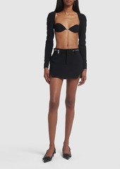 Dsquared2 Crepe Cady Long Sleeved Bra Top