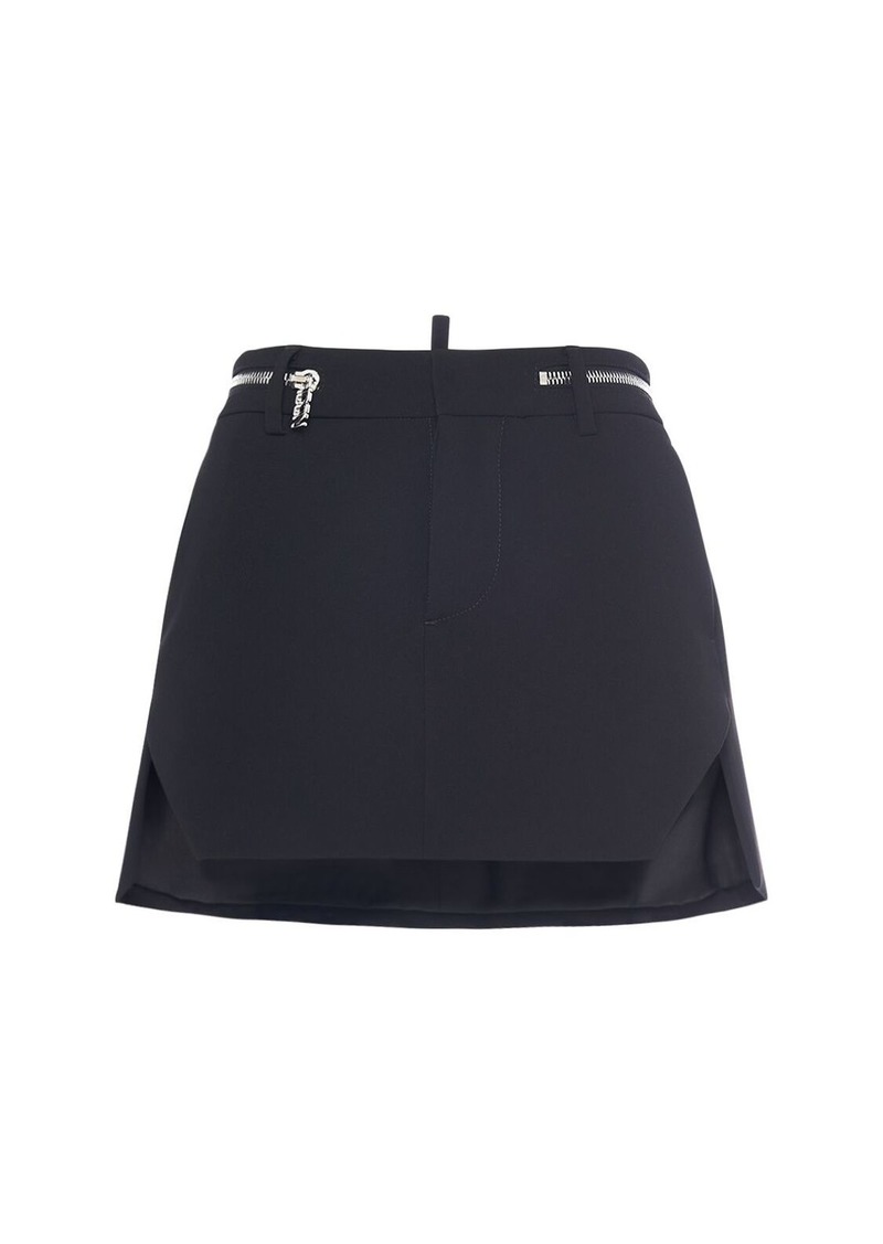 Dsquared2 Crepe Cady Mini Skirt