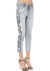 Dsquared2 Cropped Blue Acid Wash Cool Girl Jeans