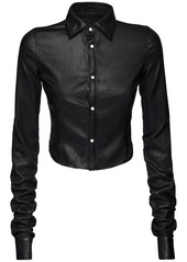 Dsquared2 Cropped Leather Shirt