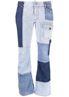 Dsquared2 cropped patchwork pocket-detail jeans