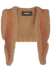 Dsquared2 Cropped Shearling Vest