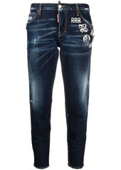 Dsquared2 crystal-embellished cropped jeans