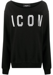 Dsquared2 crystal-embellished ICON sweatshirt