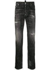 Dsquared2 crystal embellished slim-fit jeans