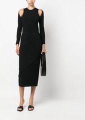 Dsquared2 cut-out ribbed-knit midi dress