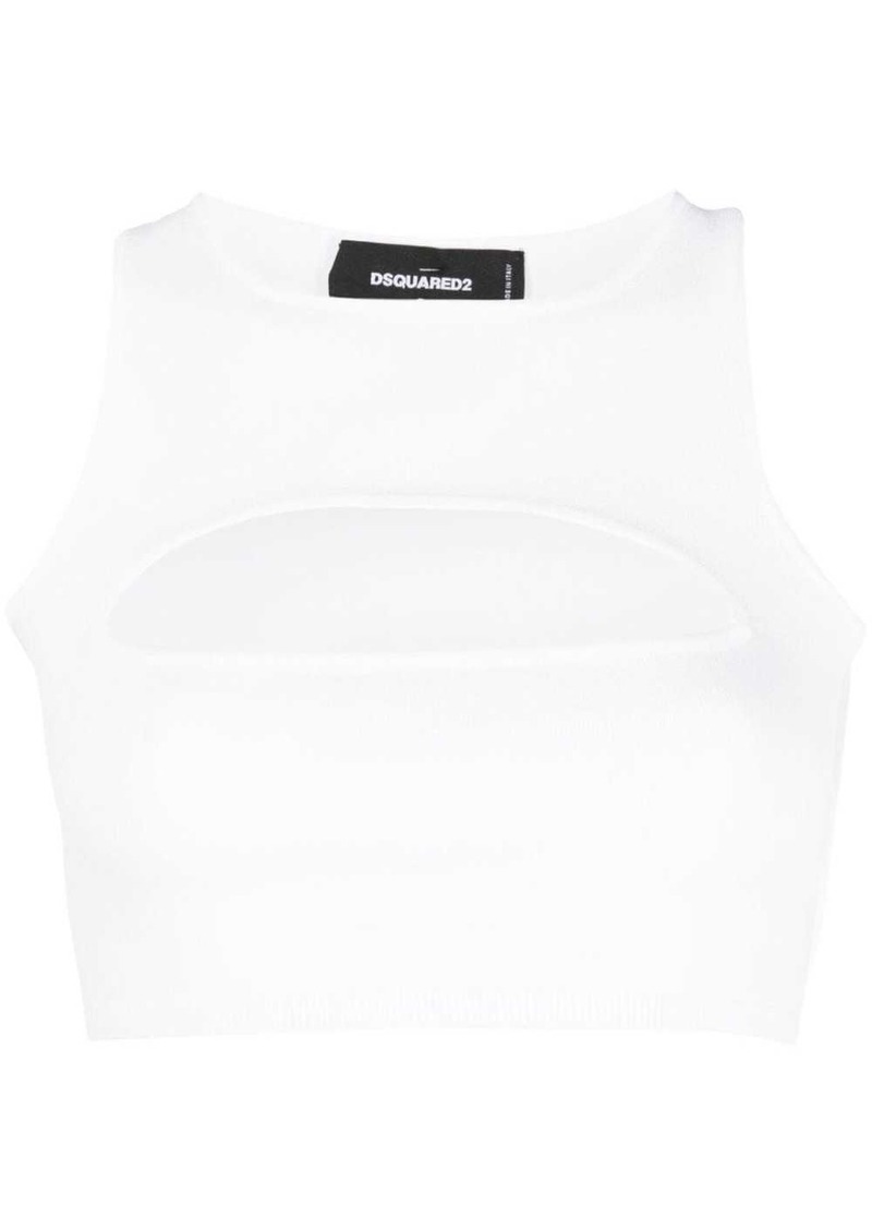 Dsquared2 cut-out sleeveless cropped top