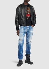 Dsquared2 Cyprus Leather Bomber Jacket