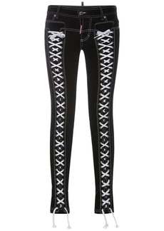 Dsquared2 Denim Lace-up Skinny Pants