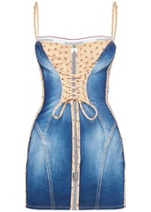 Dsquared2 Denim Mini Corset Dress