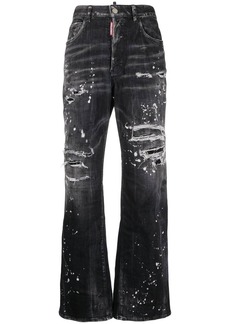 Dsquared2 distressed bootcut jeans