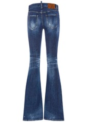 Dsquared2 Distressed Denim Midrise Flared Jeans