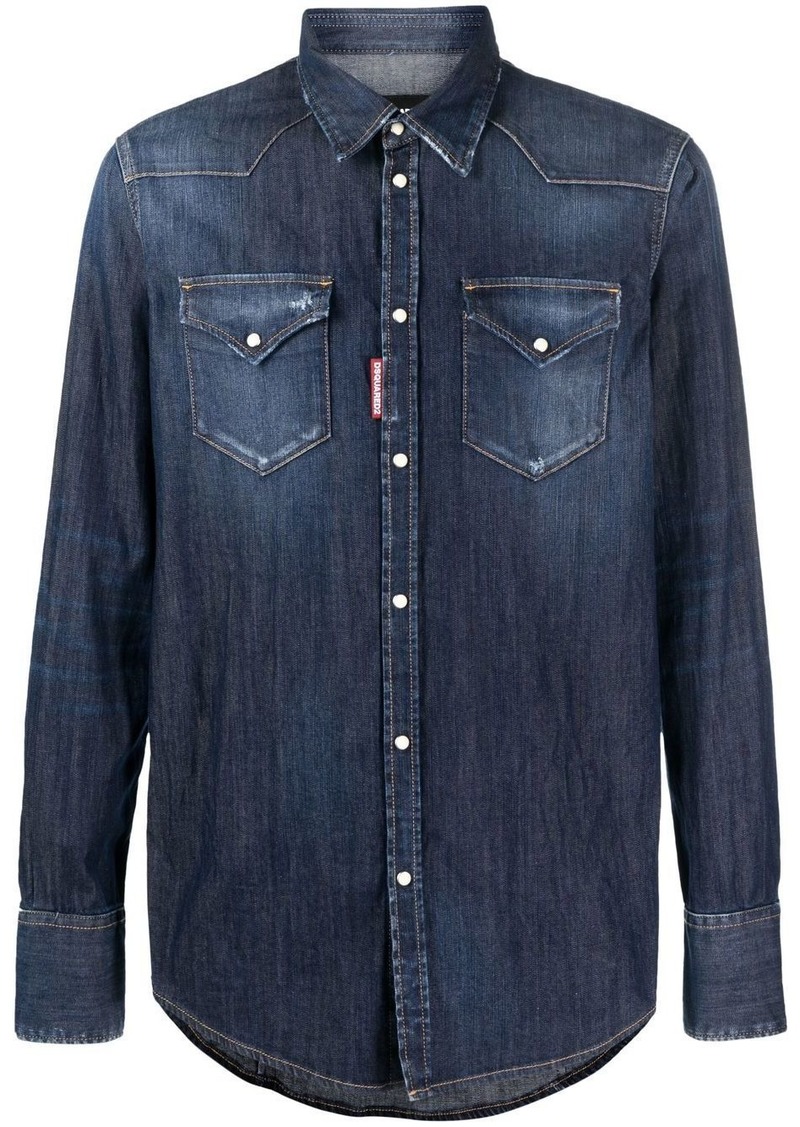 Dsquared2 distressed denim shirt