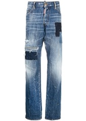 Dsquared2 distressed-effect patchwork jeans